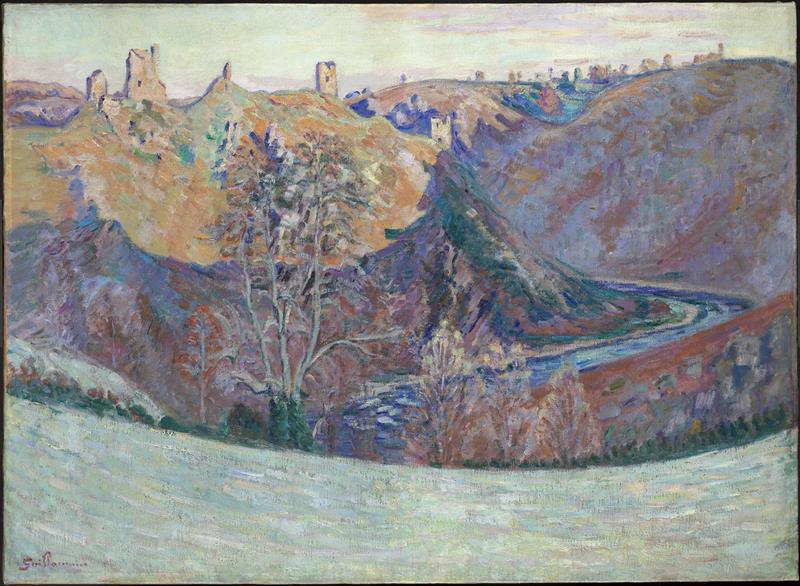 Armand Guillaumin, Crozant, les ruines côté Creuse, le matin, 1897, huile sur toile 72 x 99 cm, Guéret musée d'Art et d'Archéologie,