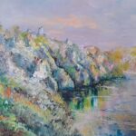 Bernard Bigey - Crozant au petit matin