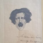 Maurice Rollinat, autoportrait offert à Mme Louis Lacrocq